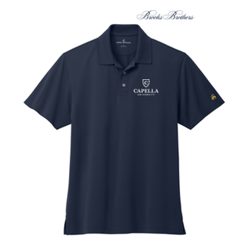 CAPELLA Brooks Brothers® Mesh Pique Performance Polo - Navy Blazer