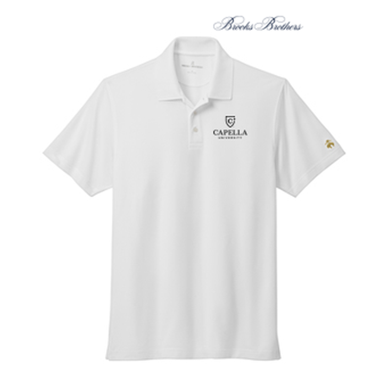 CAPELLA Brooks Brothers® Mesh Pique Performance Polo - White