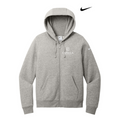 CAPELLA Nike Women's Club Fleece Sleeve Swoosh Full-Zip Hoodie - Dark Grey Heather