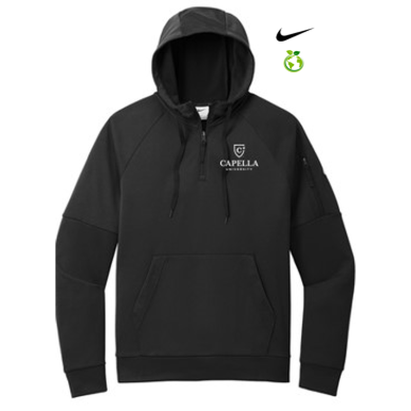 CAPELLA Nike Therma-FIT Pocket 1/4-Zip Fleece Hoodie - Black