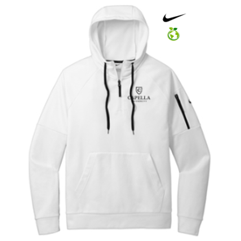 CAPELLA Nike Therma-FIT Pocket 1/4-Zip Fleece Hoodie - White CAPELLA Nike Therma-FIT Pocket 1/4-Zip Fleece Hoodie - White