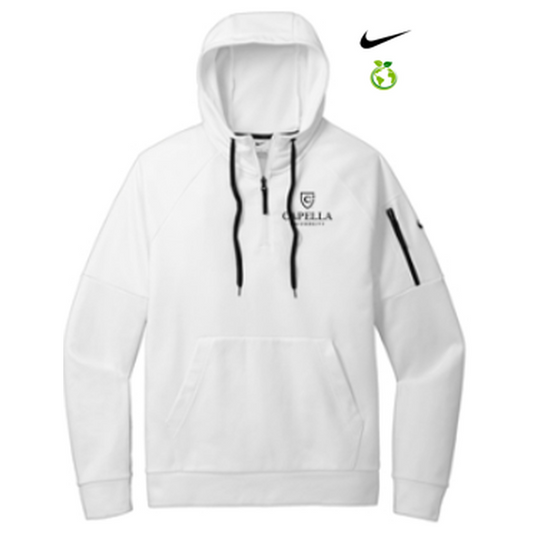 NEW Nike Therma-FIT Pocket 1/4-Zip Fleece Hoodie - White