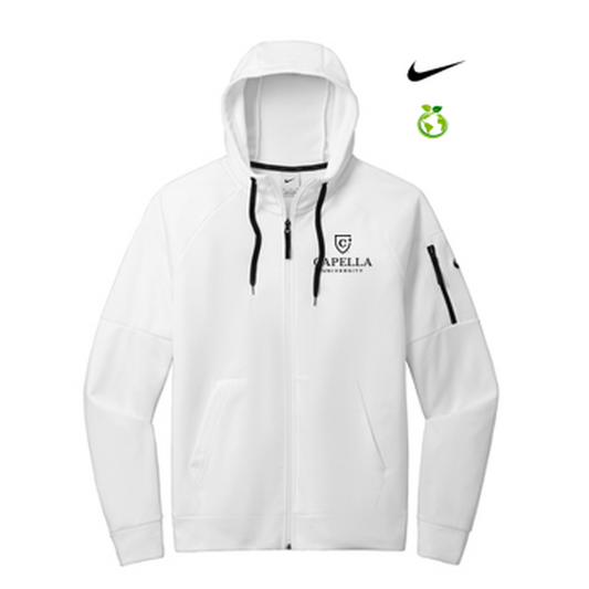 NEW Nike Therma-FIT Pocket Full-Zip Fleece Hoodie - White