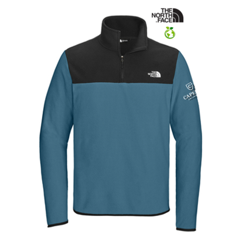 NEW The North Face Glacier 1/4-Zip Fleece - Shady Blue/TNF Black