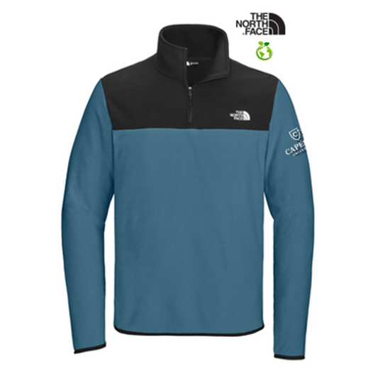 NEW The North Face Glacier 1/4-Zip Fleece - Shady Blue/TNF Black