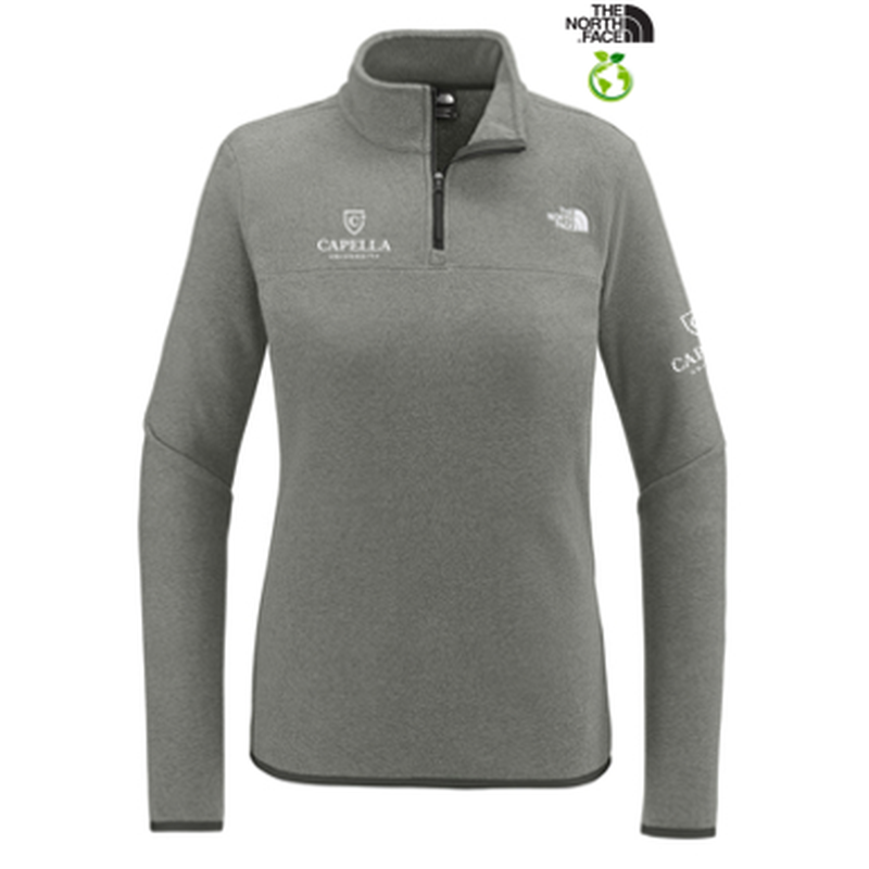 NEW The North Face Ladies Glacier 1/4-Zip Fleece - TNF Medium Grey Heather