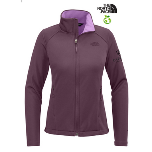 NEW The North Face Ladies Chest Logo Ridgewall Soft Shell Jacket - TNF Blackberry Wine