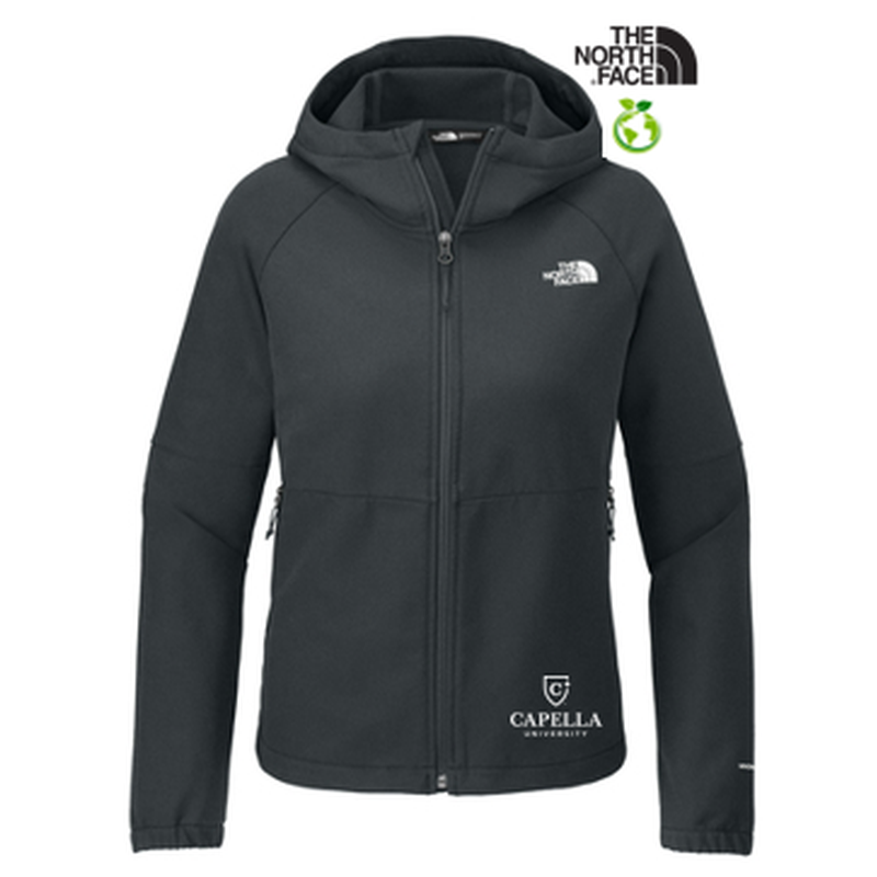 NEW The North Face Ladies Barr Lake Hooded Soft Shell Jacket - Asphalt Grey Dark Heather