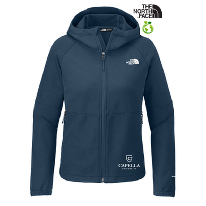 CAPELLA The North Face Ladies Barr Lake Hooded Soft Shell Jacket - Shady Blue Dark Heather