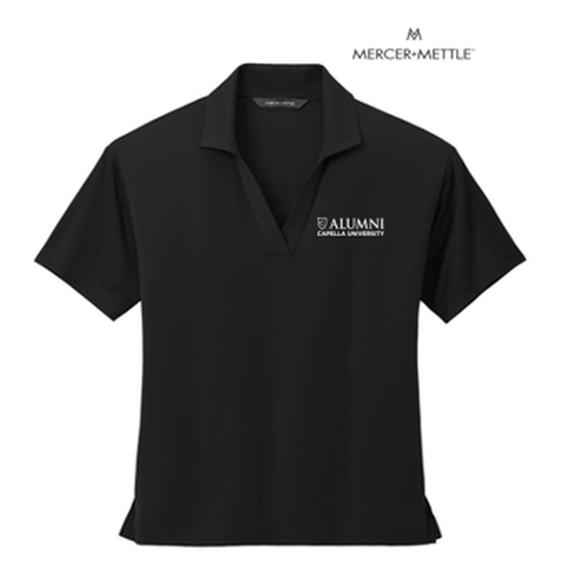 CAPELLA ALUMNI - Mercer+Mettle® Women’s Stretch Jersey Polo - Deep Black