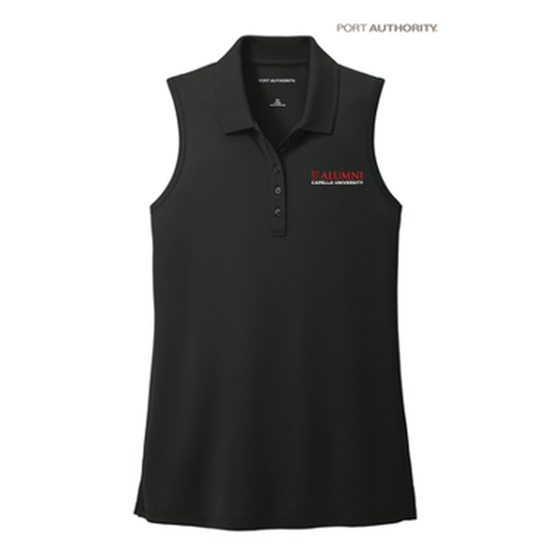 NEW CAPELLA ALUMNI - Port Authority® Ladies Dry Zone® UV Micro-Mesh Sleeveless Polo - Deep Black