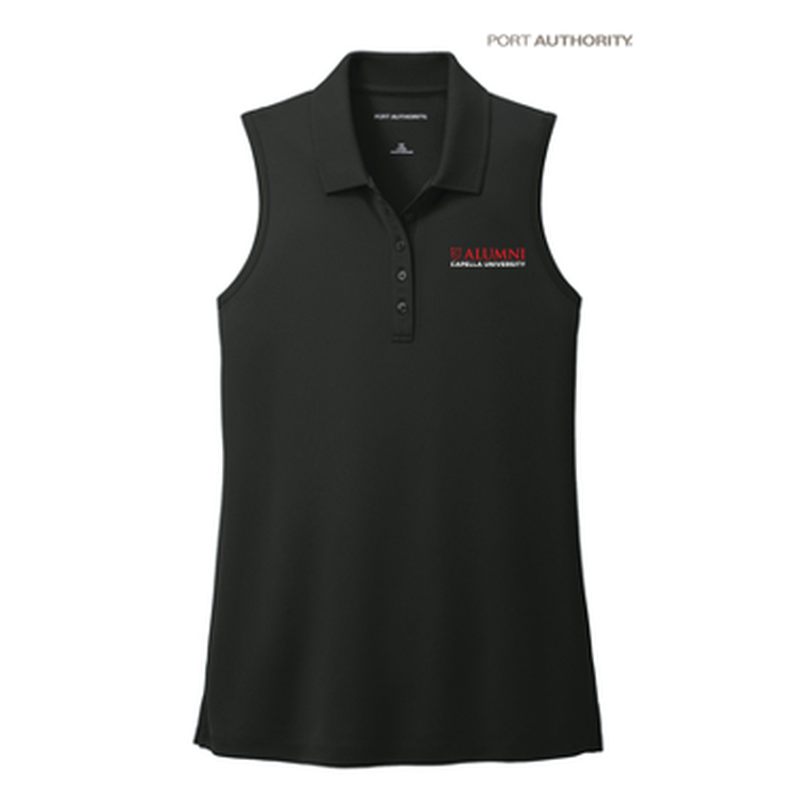 CAPELLA ALUMNI - Port Authority® Ladies Dry Zone® UV Micro-Mesh Sleeveless Polo - Deep Black