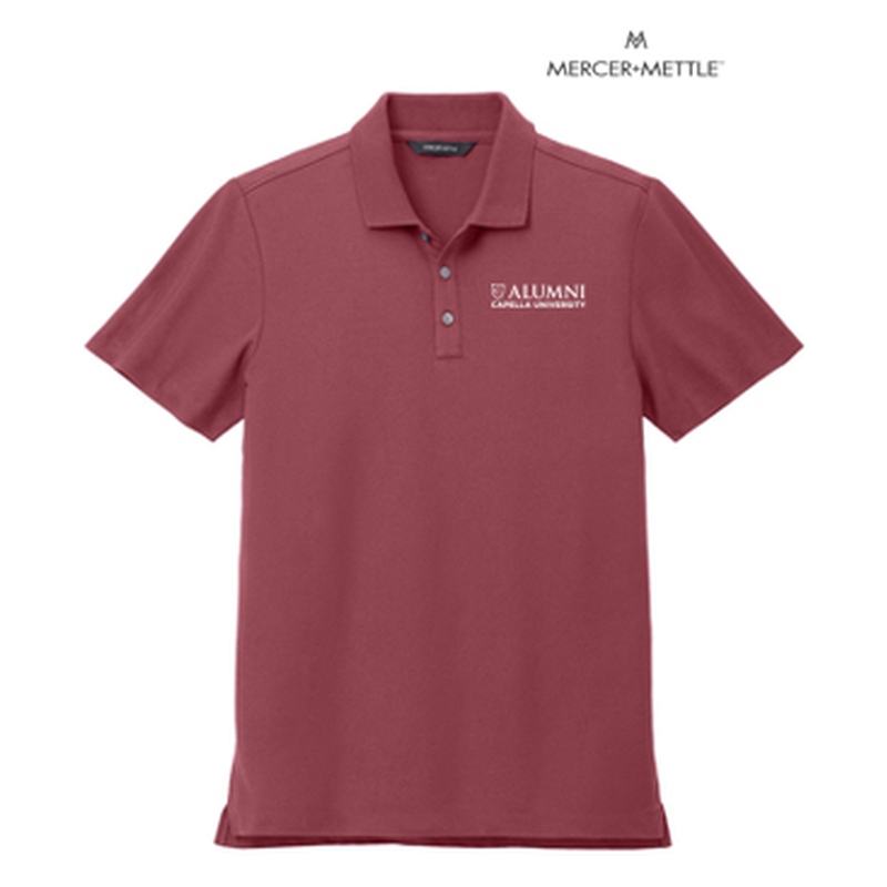 NEW CAPELLA ALUMNI - Mercer+Mettle® Stretch Pique Polo - Rosewood