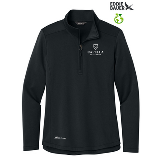 NEW CAPELLA - Eddie Bauer® Women's Smooth Mid Layer Fleece 1/2-Zip - Black