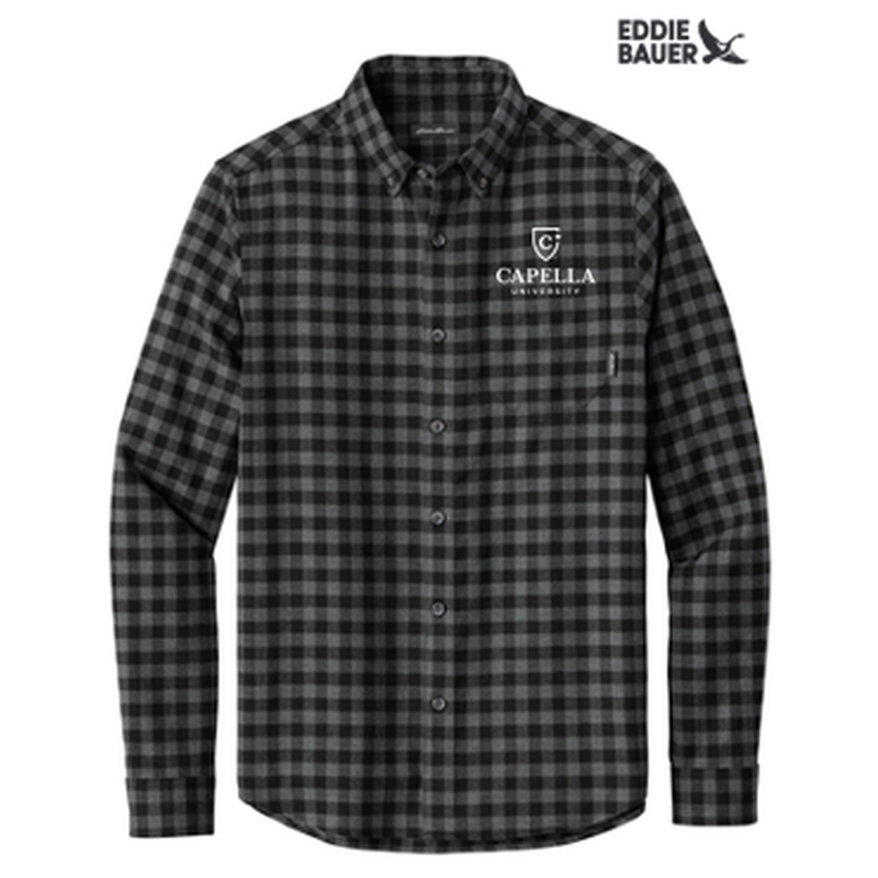 CAPELLA - Eddie Bauer® Long Sleeve Favorite Flannel Plaid Shirt - Deep Plaid Mini Buffalo
