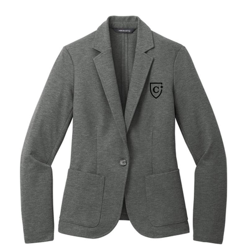 CAPELLA Mercer+Mettle Women’s Relaxed Knit Blazer - Storm Grey Heather
