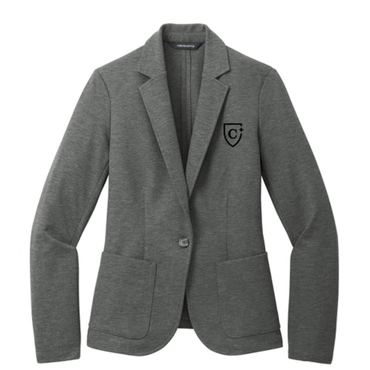 NEW Mercer+Mettle Women’s Relaxed Knit Blazer - Storm Grey Heather