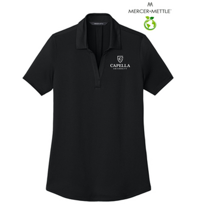 NEW CAPELLA Mercer+Mettle® Women’s Recharge Jersey Polo - Deep Black