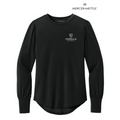NEW CAPELLA Mercer+Mettle® Women’s Stretch Jersey Long Sleeve Blouson Top - Deep Black