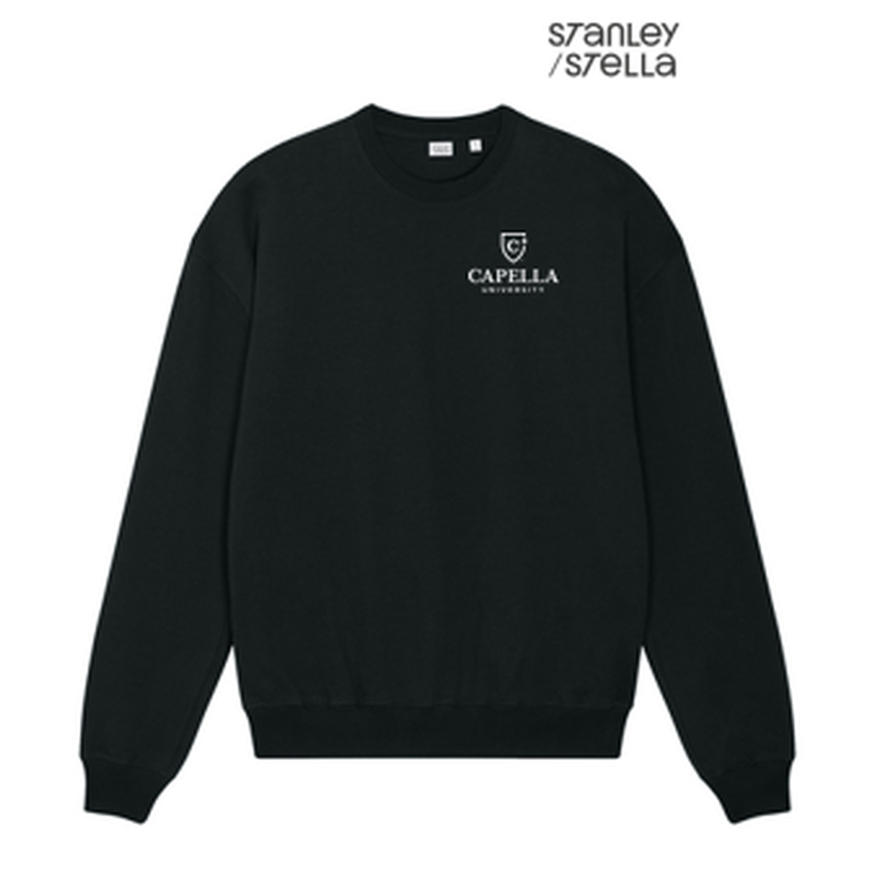 NEW CAPELLA Stanley/Stella Unisex Ledger Dry Crewneck Sweatshirt - Black