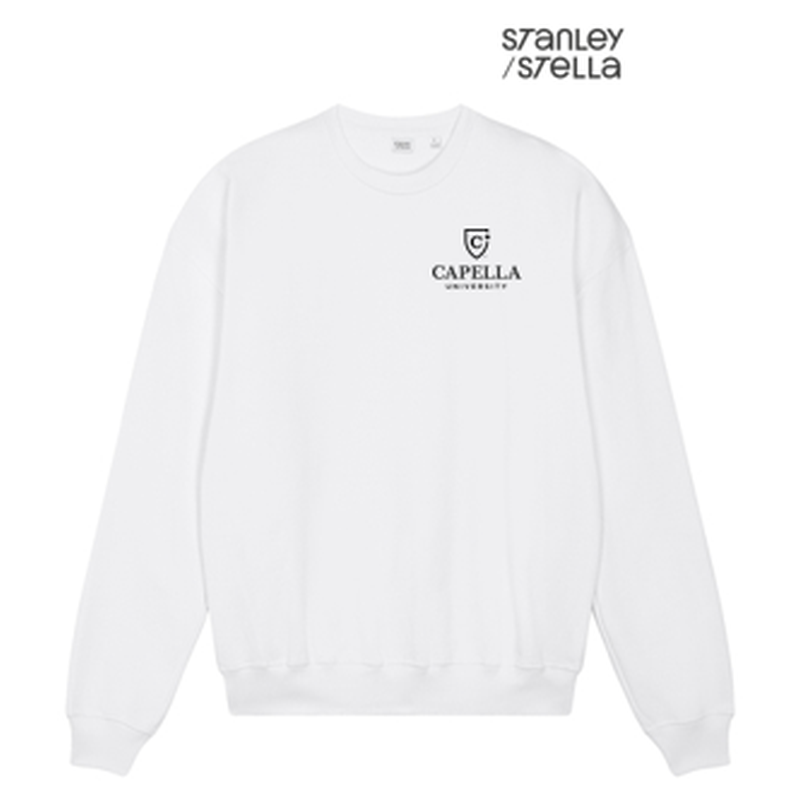 NEW CAPELLA Stanley/Stella Unisex Ledger Dry Crewneck Sweatshirt - White