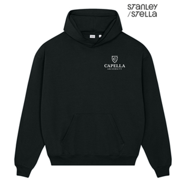 NEW CAPELLA Stanley/Stella Unisex Cooper Dry Hooded Sweatshirt - Black