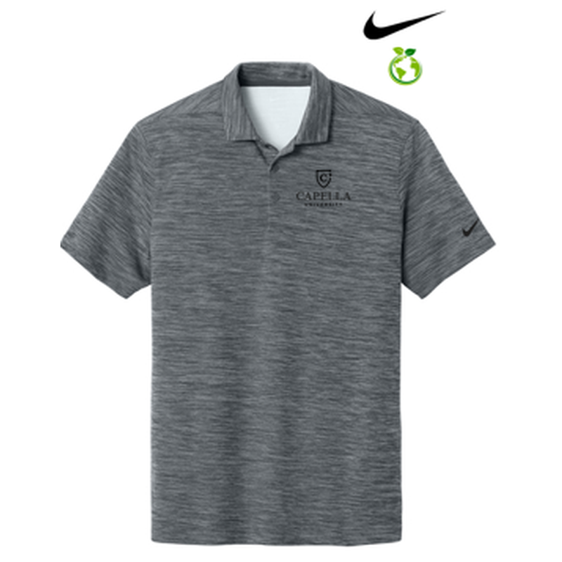 NEW CAPELLA Nike Dri-FIT Striated Polo - Dark Grey