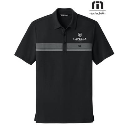 NEW CAPELLA TravisMathew Glenview Stripe Polo - Black