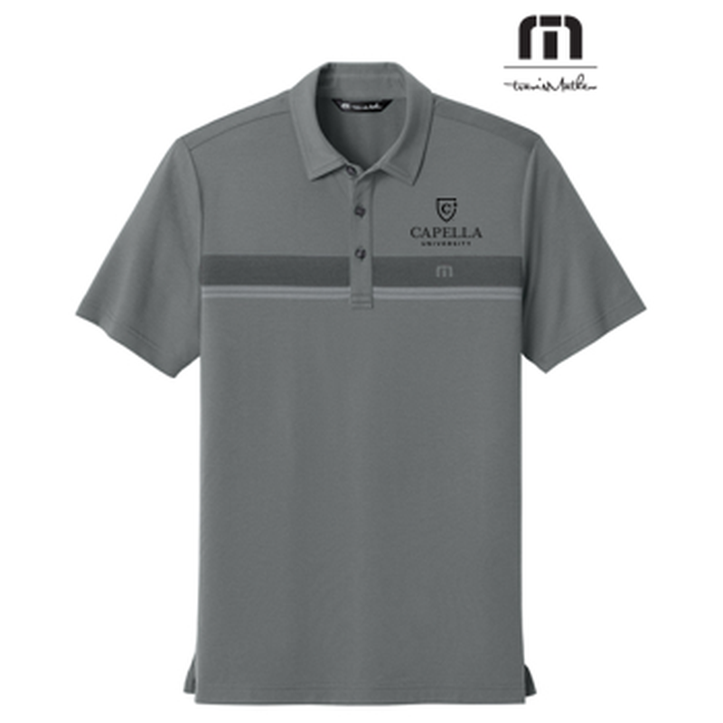 NEW CAPELLA TravisMathew Glenview Stripe Polo - Quiet Shade Grey