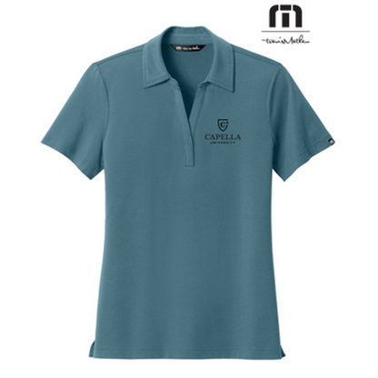 NEW CAPELLA TravisMathew Women’s Glenview Solid Polo - Stellar Blue