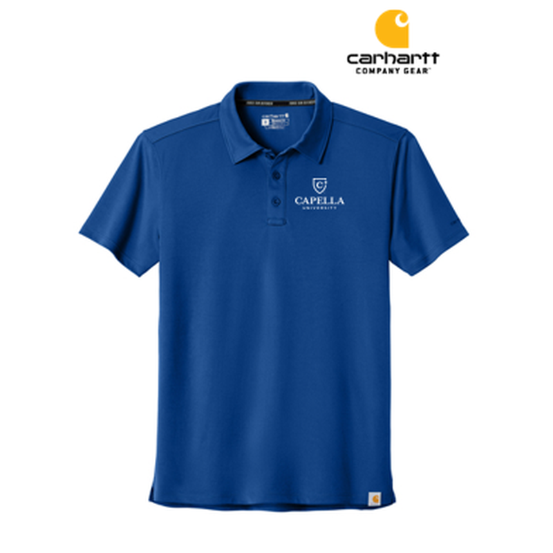 NEW CAPELLA Carhartt Force® Sun Defender™ Polo - Royal Glass Blue