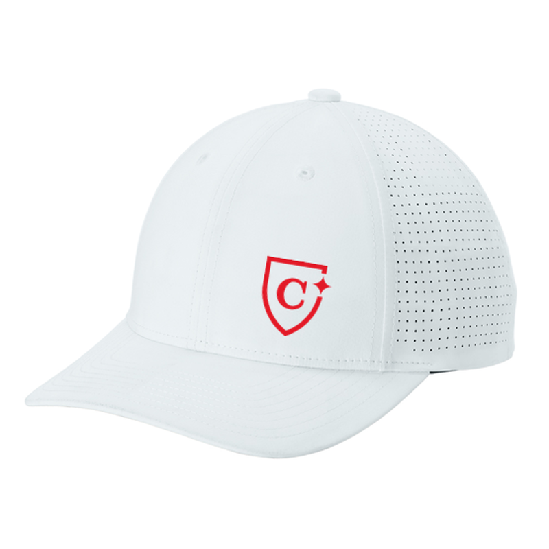 CAPELLA Sport-Tek® Pro-Cut Adjustable Cap - WHITE