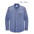 NEW Capella Brooks Brothers® Tall Wrinkle-Free Stretch Pinpoint Shirt - Cobalt Blue