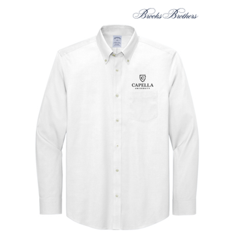 NEW Capella Brooks Brothers® Tall Wrinkle-Free Stretch Pinpoint Shirt - White