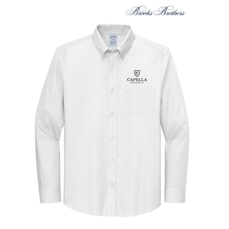 NEW Capella Brooks Brothers® Tall Wrinkle-Free Stretch Nailhead Shirt - White