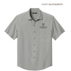 NEW Capella Port Authority® Short Sleeve UV Dockside Shirt - Gusty Grey