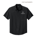 NEW Capella Port Authority® Short Sleeve UV Dockside Shirt - Deep Black