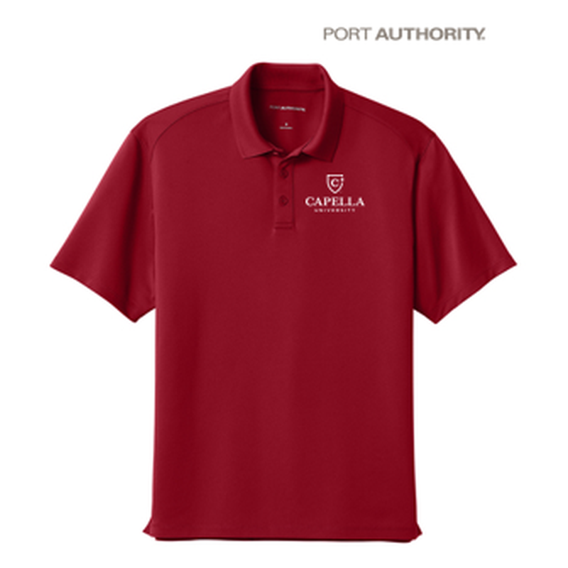 NEW Capella Port Authority® Wearever Performance Pique Polo - Rich Red