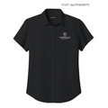 NEW Capella Port Authority® Women’s Short Sleeve UV Dockside Shirt - Deep Black