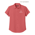 NEW Capella Port Authority® Women’s Short Sleeve UV Dockside Shirt - Coral Reef
