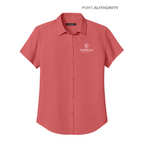 NEW Capella Port Authority® Women’s Short Sleeve UV Dockside Shirt - Coral Reef