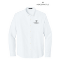 NEW Capella Mercer+Mettle® Long Sleeve Modern Oxford Shirt - White