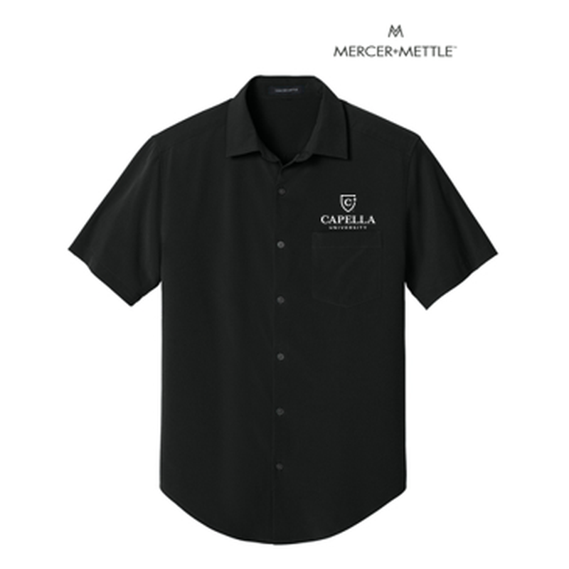 NEW Capella Mercer+Mettle® Short Sleeve UV Capital Tech Shirt - Deep Black