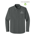 NEW CAPELLA Port Authority® Long Sleeve Nailhead Easy Care Shirt - Deep Black