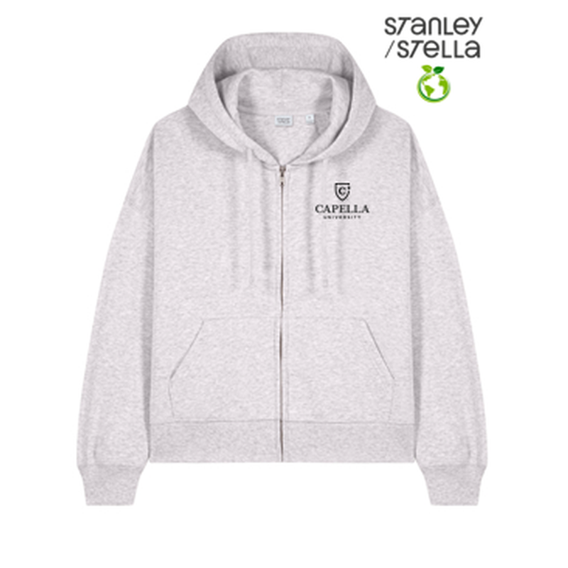 NEW CAPELLA Stanley/Stella Women’s Stella Ida Full-Zip Hooded Sweatshirt - Cool Heather Grey