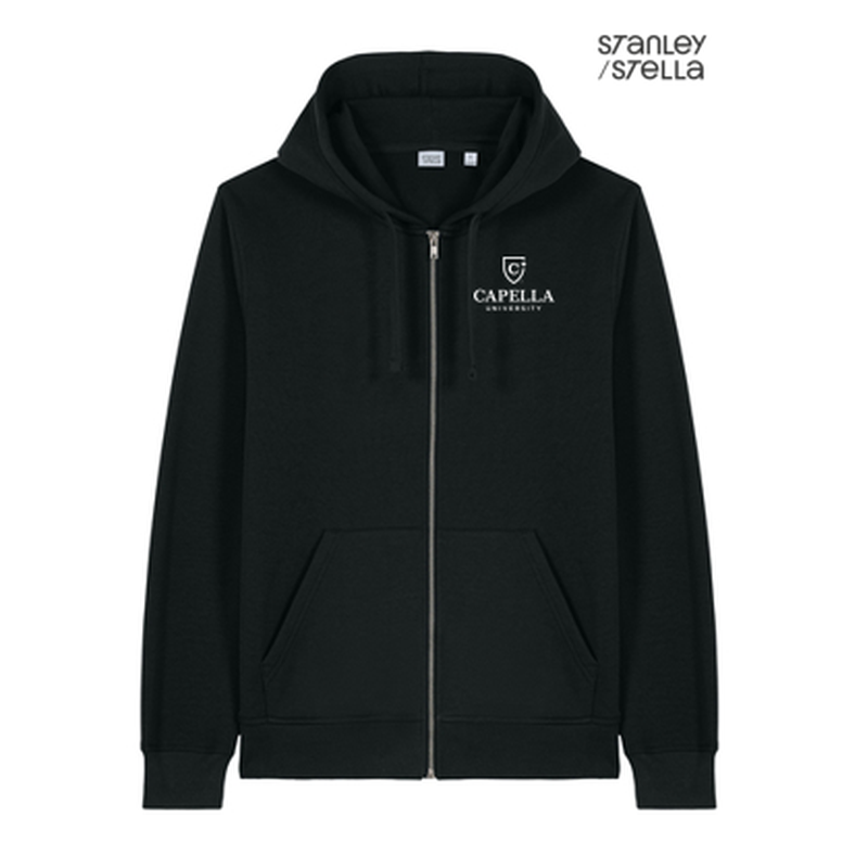 NEW Capella Stanley/Stella Unisex Mixer Full-Zip Hooded Sweatshirt - Black
