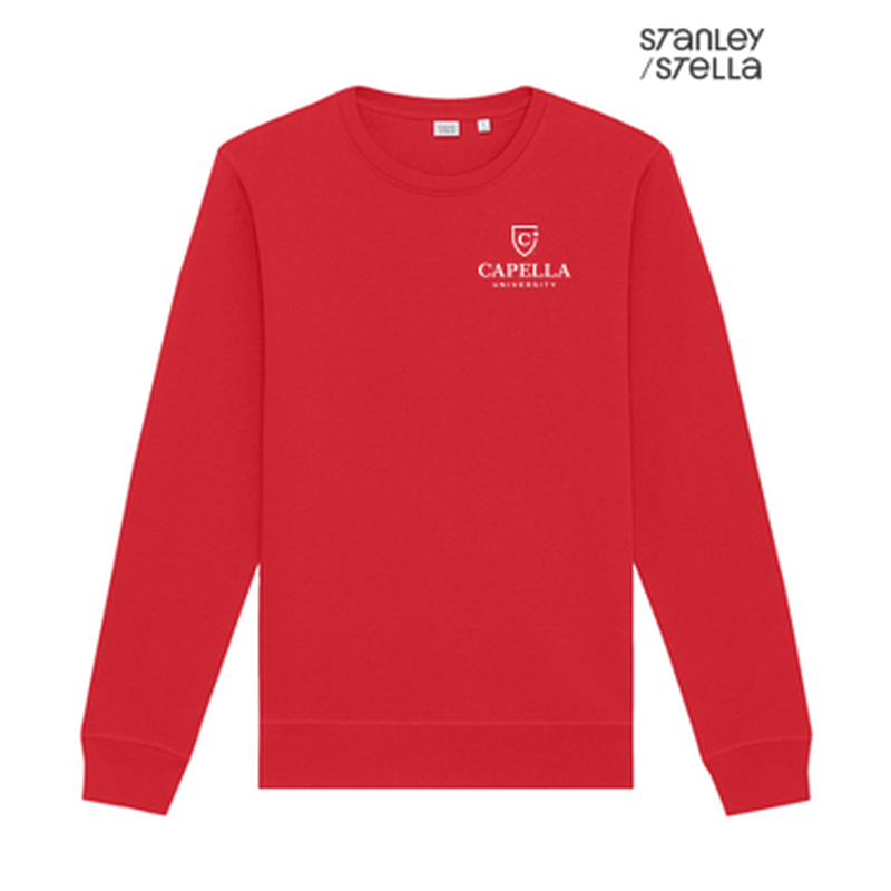 NEW Capella Stanley/Stella Unisex Roller Crewneck Sweatshirt - Red