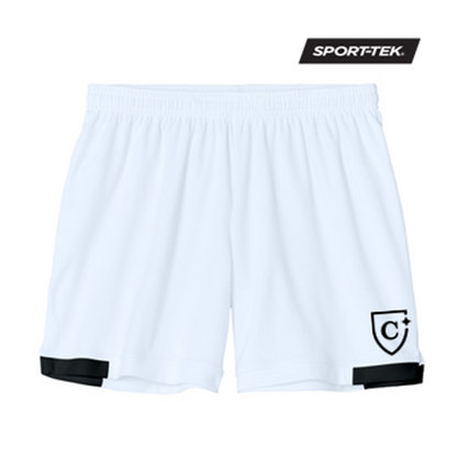 NEW CAPELLA Sport-Tek® Women’s Club 5” Short - White/Black