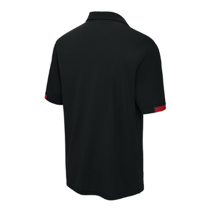 NEW CAPELLA Sport-Tek® Club Colorblock Polo - Black/Red