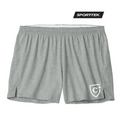 NEW CAPELLA Sport-Tek® Women’s Jersey Knit Squad Short - Heather Grey